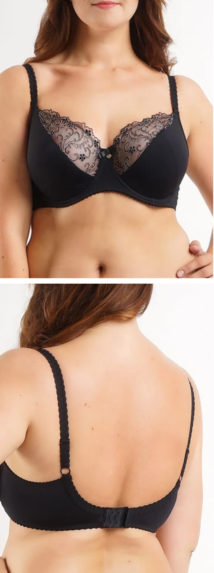 Push Up Bras for Women Sexy Elastic Comfortable Bralette Three Quarters(3/4 Cup) Lace High Quality Breathable Lingerie