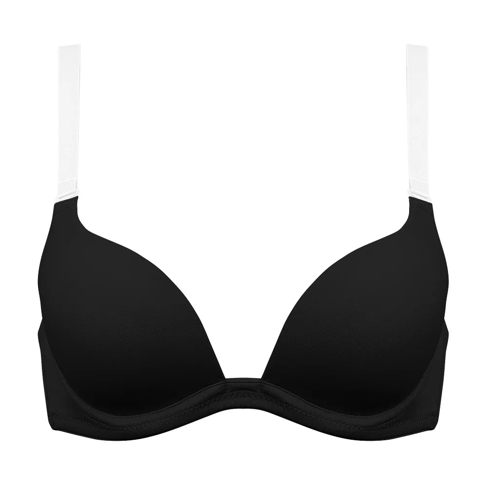 New Sexy Bra For Women Plunge Multiway Underwire Padded Push Up Bras A B C D E 65 70 75 80 85 90 95 100