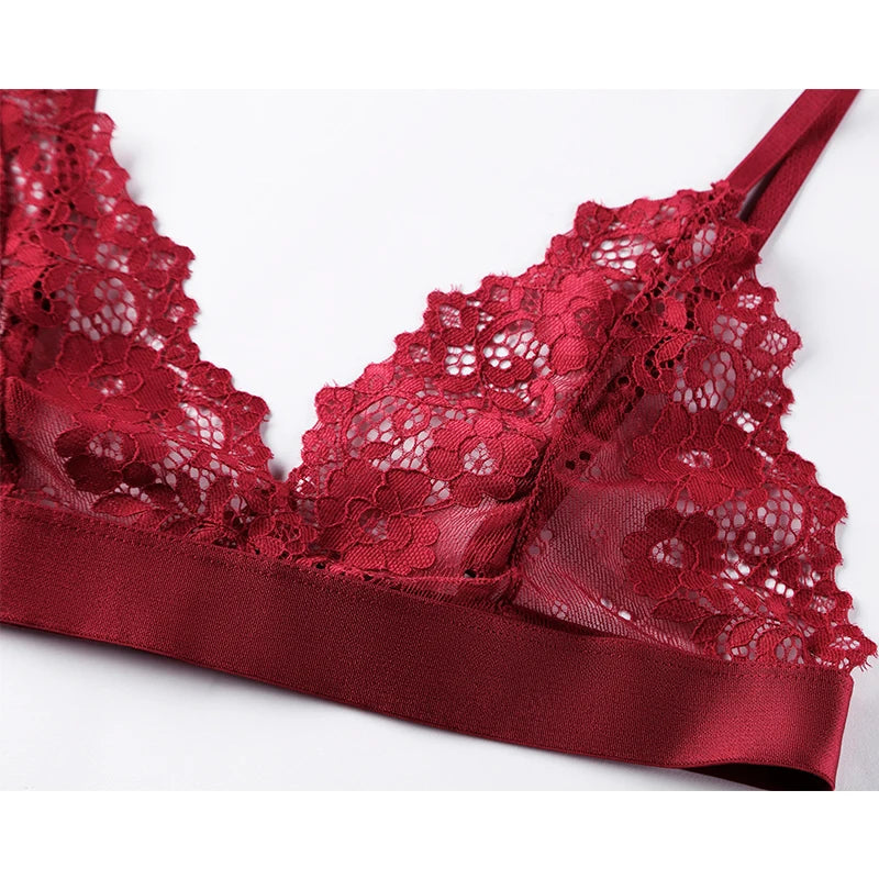 BANNIROU 1Pcs Sexy Bra For Woman Lace Thin Underwear Female Transparent Bras For Women Lace Sexy Lingerie Bralette For Ladies