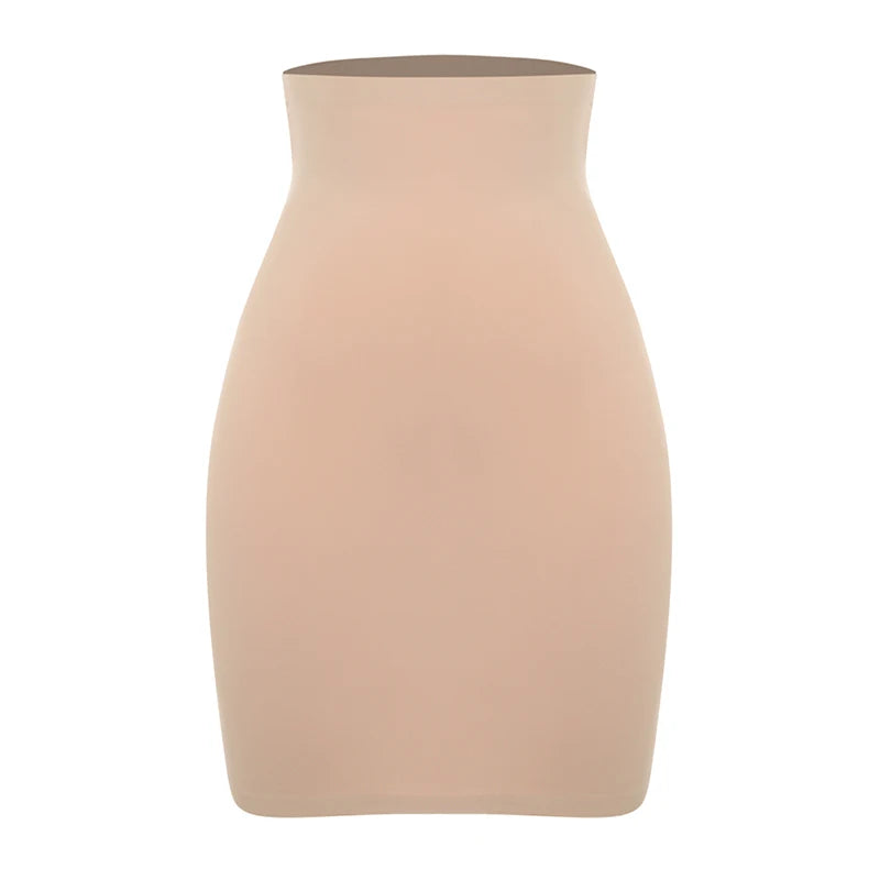 Women Half Slips for Under Dresses High Waist Underskirt Seamless Skirt Shapewear Tummy Control Body Shaper Slimming Underwear