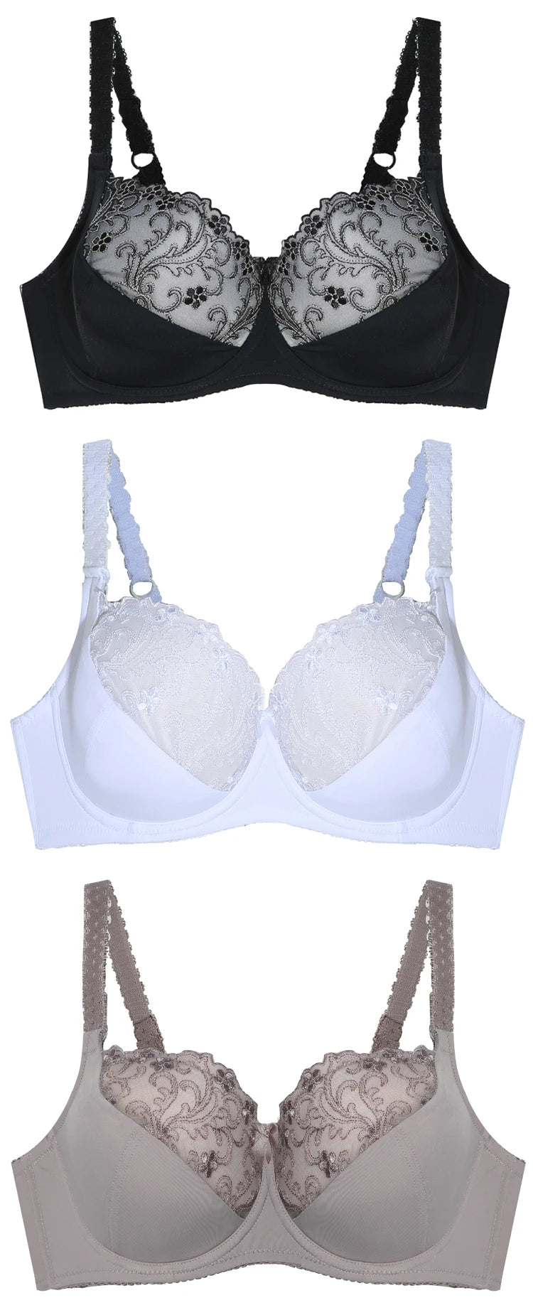 Push Up Bras for Women Sexy Elastic Comfortable Bralette Three Quarters(3/4 Cup) Lace High Quality Breathable Lingerie