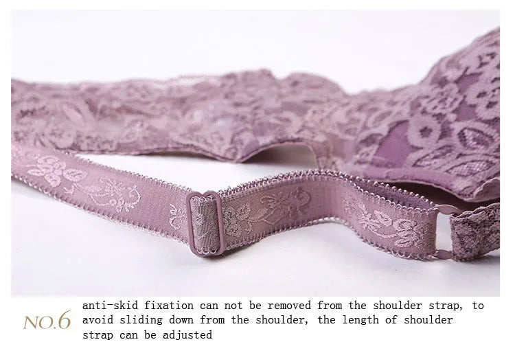 Plus Size Bras Full Lace Breathable Push Up Bra Fashion Sexy Women Underwear Brassiere Gather Lingerie Bralette