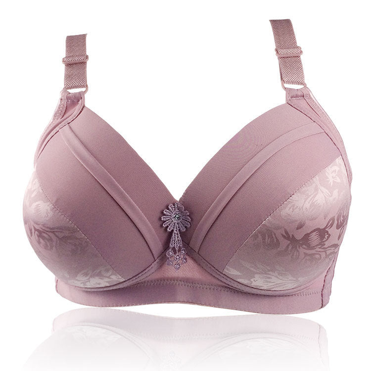 36-44 B/C Cup Bras for Big Breasted Women Fat Full Coverage Thin Wire Free Back Closure Underwear Gathered High Quality Bra