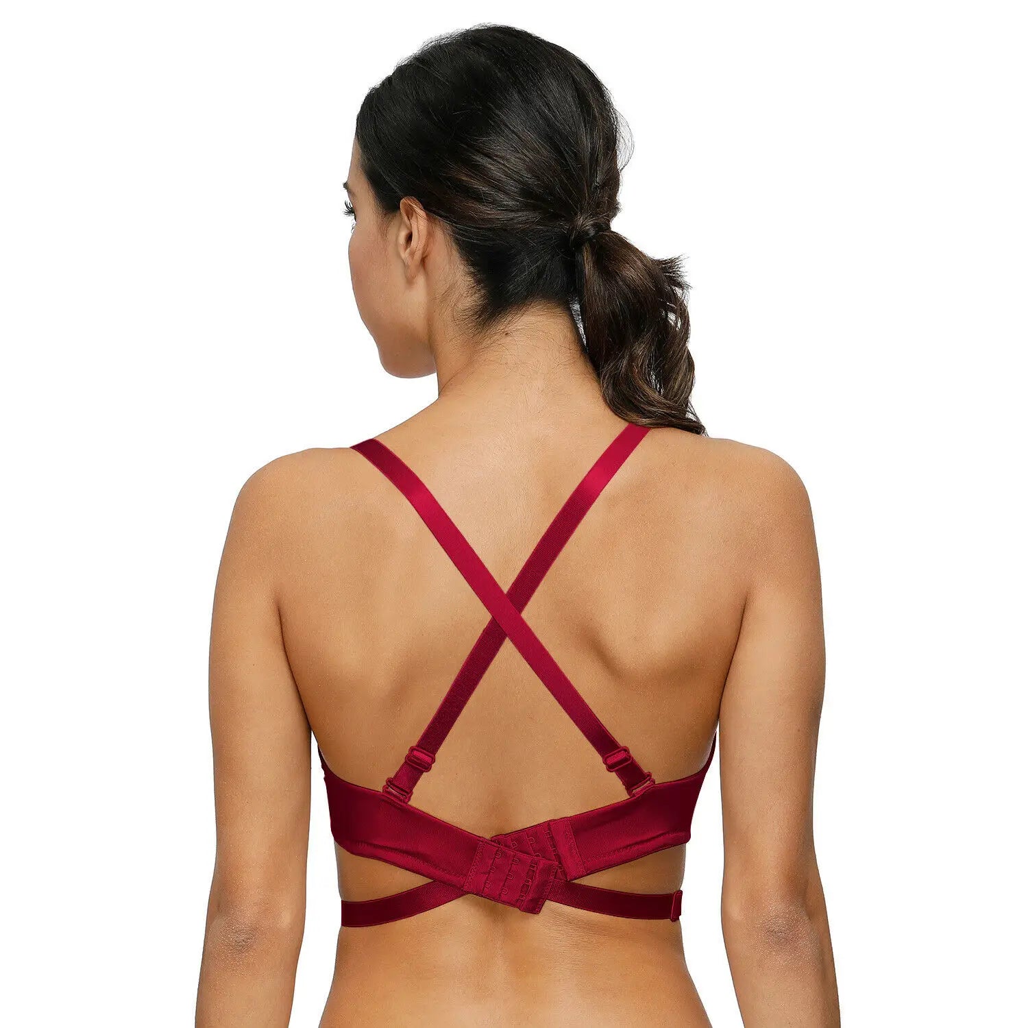 New Sexy Bra For Women Plunge Multiway Underwire Padded Push Up Bras A B C D E 65 70 75 80 85 90 95 100