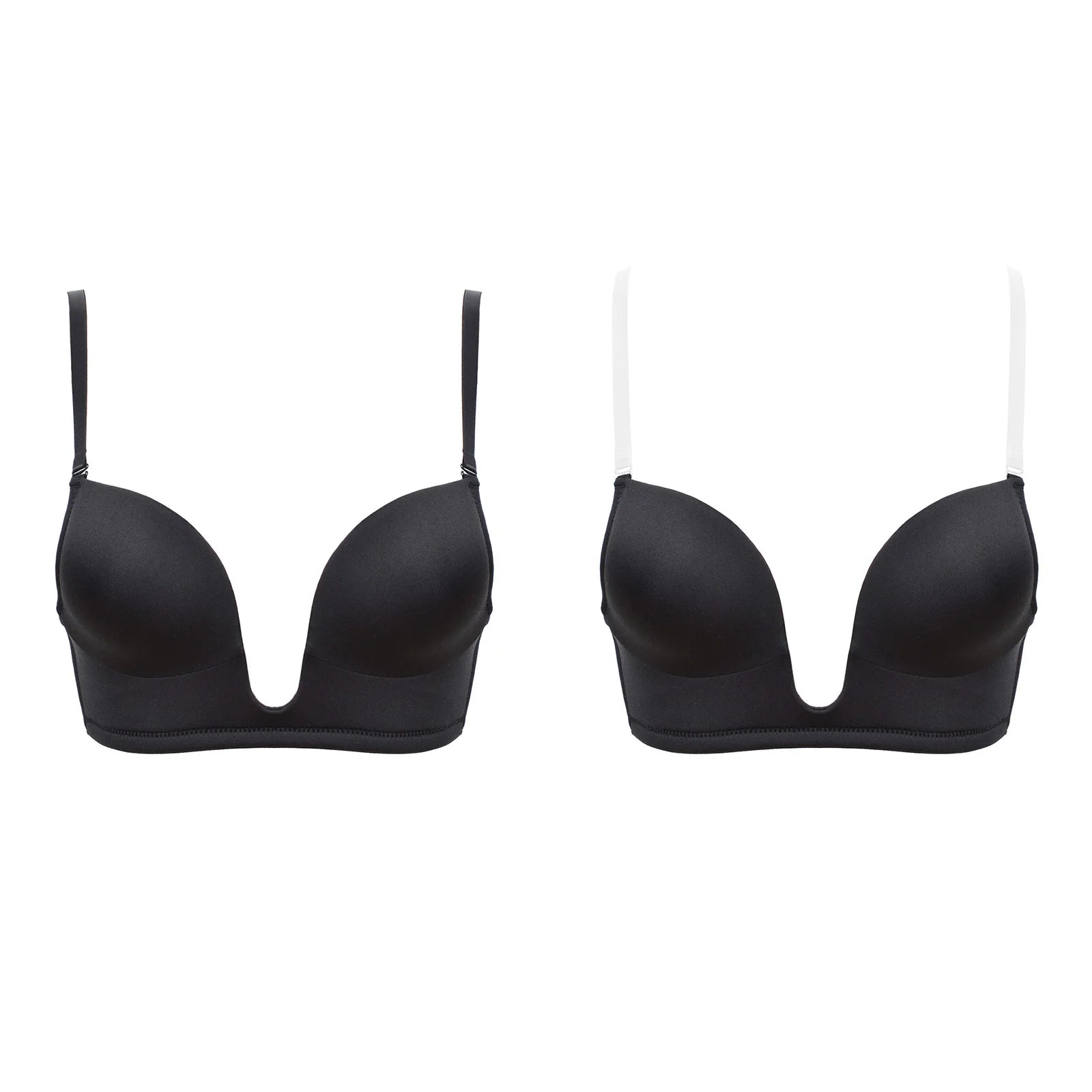YBCG Deep Plunge Bra Push Up Lingerie Padded Low Cut Bras for Women Underwire Bralette Adjustable Convertible Strap Underwear