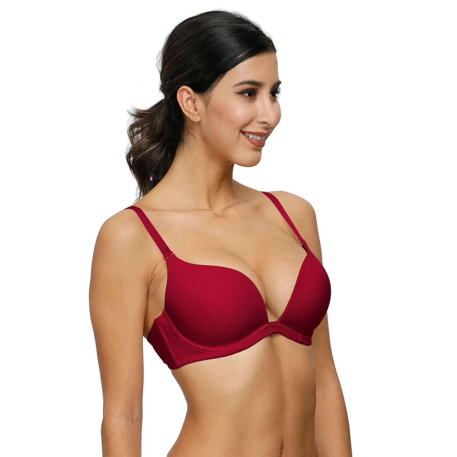 New Sexy Bra For Women Plunge Multiway Underwire Padded Push Up Bras A B C D E 65 70 75 80 85 90 95 100