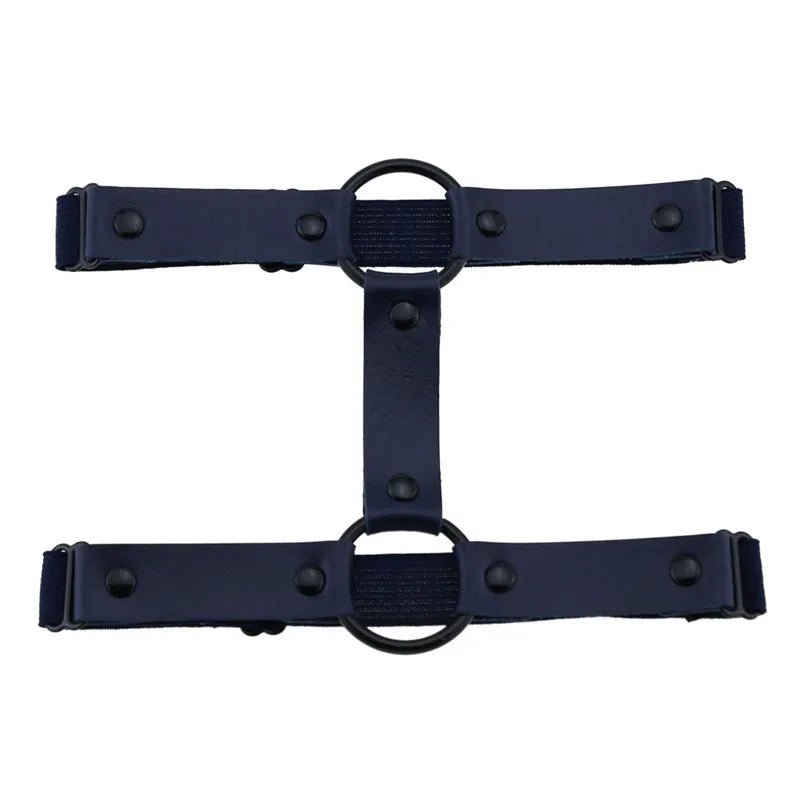 Gothic Punk Round Leather Garter Girl Black Grunge Leg Jewelry Straps Thigh Harness Body Bondage Accessories garter belt