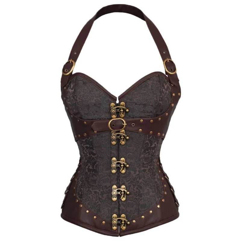 Corset Luxury Sexy Lace Up Pu Leather Gothic Corsets Lingerie Tops Shapewear and Bustiers Steampunk Corsetlet Slim Hot Sale