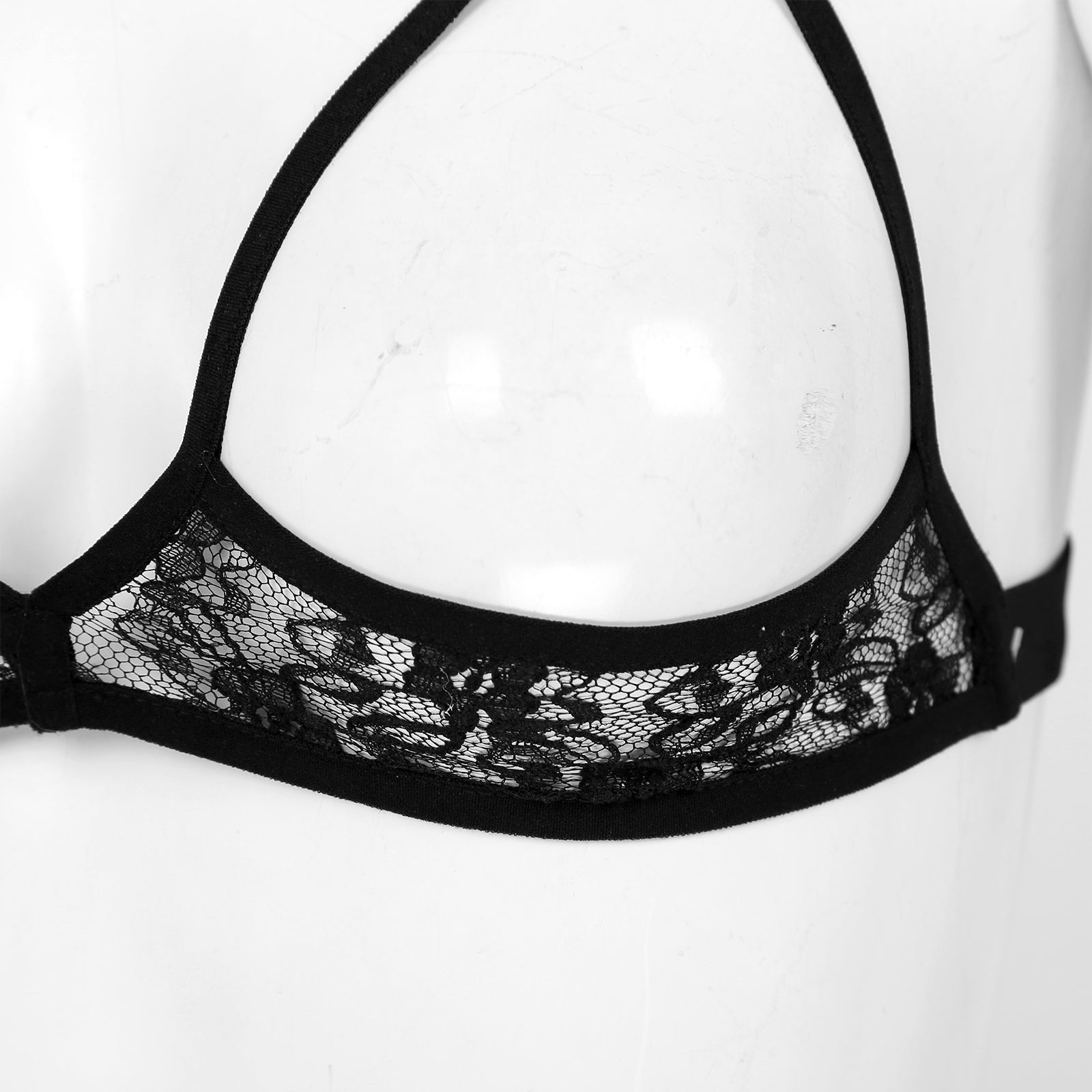 Women's Sexy Lingerie Bra Tops Sheer Floral Lace Hollow Out Wireless Bra Erotic Open Nipple Breast Unlined Bralette Underwear