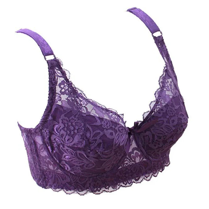 Bralette Women Lace Bra Thin Underwire Push Up Bra Underwear Sexy Lingerie Brassiere Embroidery