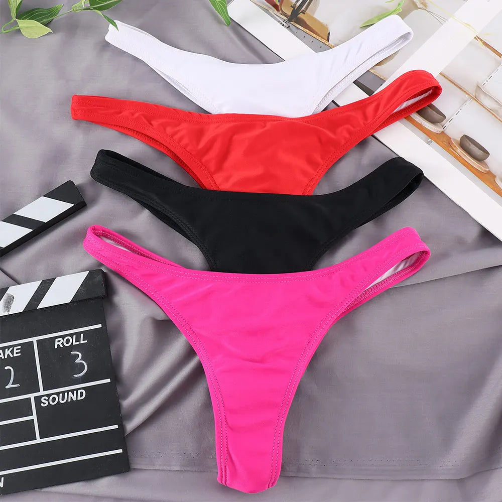 Classic Cut Short Bottoms Biquini Swim Ladies Swimsuit Women Briefs Bikini Bottom Side Ties Brazilian Thong Swimsuit