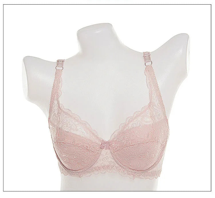 Bralette Women Lace Bra Thin Underwire Push Up Bra Underwear Sexy Lingerie Brassiere Embroidery