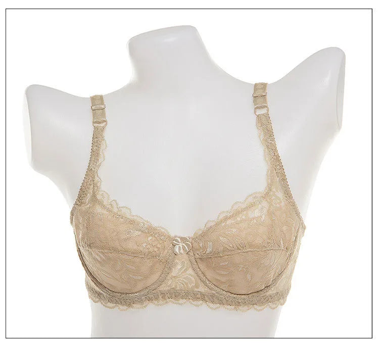 Bralette Women Lace Bra Thin Underwire Push Up Bra Underwear Sexy Lingerie Brassiere Embroidery