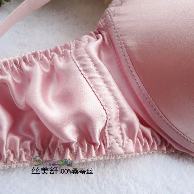 Big Cup Bra  100% Silk  Bra  C D  CUP