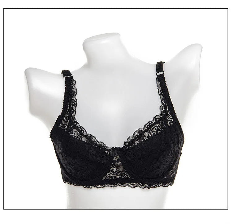 Bralette Women Lace Bra Thin Underwire Push Up Bra Underwear Sexy Lingerie Brassiere Embroidery