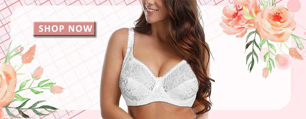 Sexy Lace Bras For Women Unlined Underwire Bra Bralette Underwear Tops Embroidery Floral Lingerie  Brassiere BH A B C D DD Cup