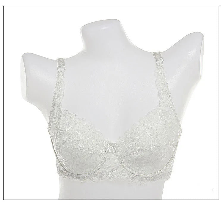 Bralette Women Lace Bra Thin Underwire Push Up Bra Underwear Sexy Lingerie Brassiere Embroidery