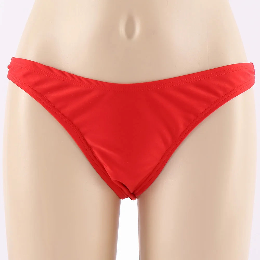 Classic Cut Short Bottoms Biquini Swim Ladies Swimsuit Women Briefs Bikini Bottom Side Ties Brazilian Thong Swimsuit