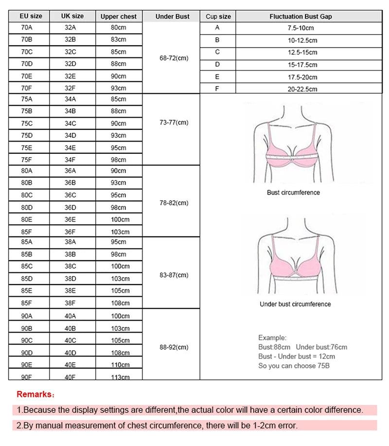 Push Up Women Plunge Bra Women Plus Size Backless Bras for Ladies Front Closure Underwire Bra  Sexy 3/4 Cup Padded Bralette