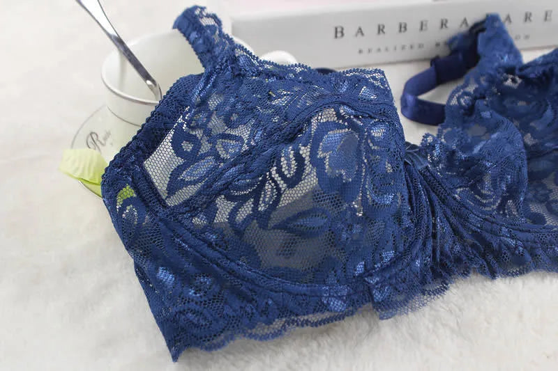 Bralette Women Lace Bra Thin Underwire Push Up Bra Underwear Sexy Lingerie Brassiere Embroidery