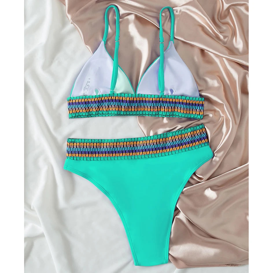 Sexy Bikini 2026 Women Swimwear High Waist Swimsuit Brazilian Bikinis Set 2 Pieces Women Bathing Suit Swim for Summer Beach Wear