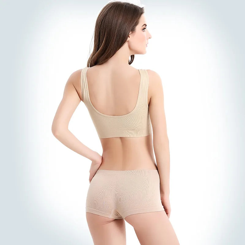 unlined Seamless Bra Vest Women sleep Underwear yoga sports Brassiere Big Size Top no sponge insert pad Bralette