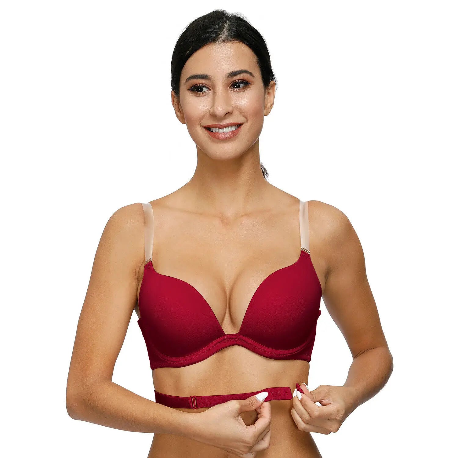 New Sexy Bra For Women Plunge Multiway Underwire Padded Push Up Bras A B C D E 65 70 75 80 85 90 95 100