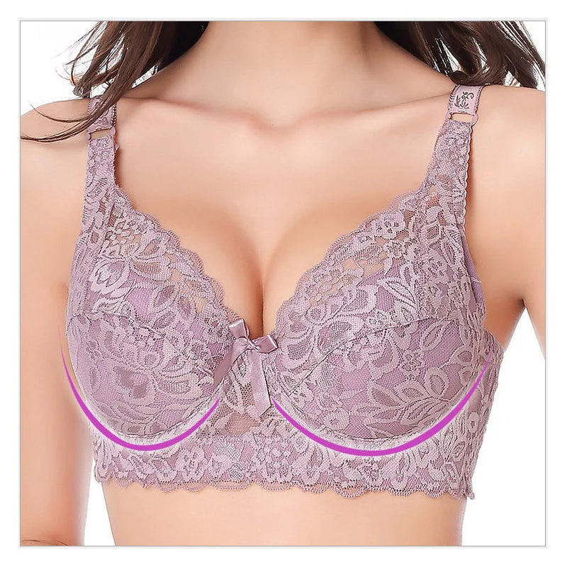 Cotton Bras for Women Lace Floral Sexy push up Cup B C D 105D 105C 105B 100D 100B 95D 95C 95B 90D 90C 85D 85C 80D 80C 80B  C3306