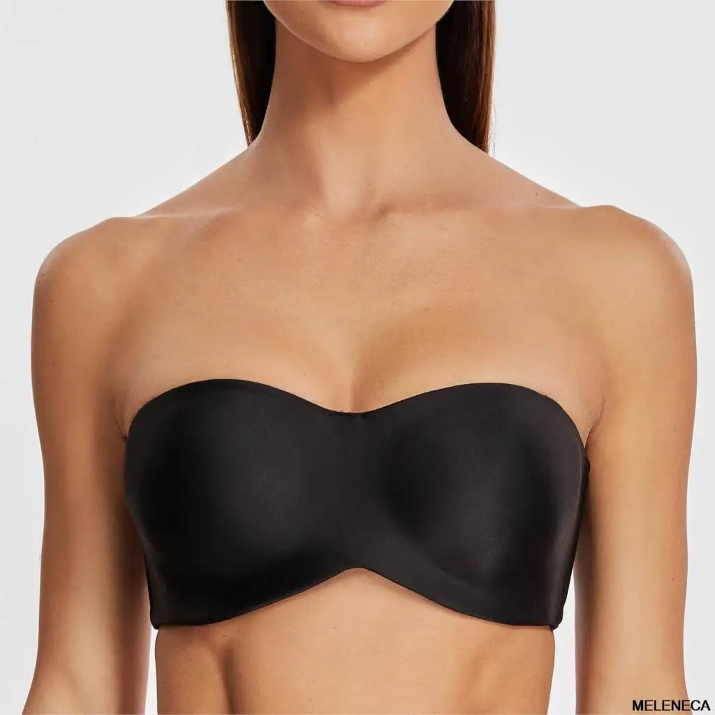 Women's Strapless Bra for Large Bust Minimizer Unlined Bandeau with Underwire