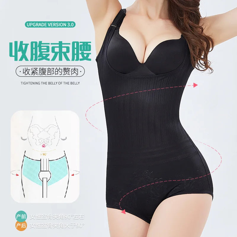 Women Shapewear Full Body Shaper Slimming Bodysuit  Corset Waist Trainer Shaping Underwear Postpartum Recovery Sheath