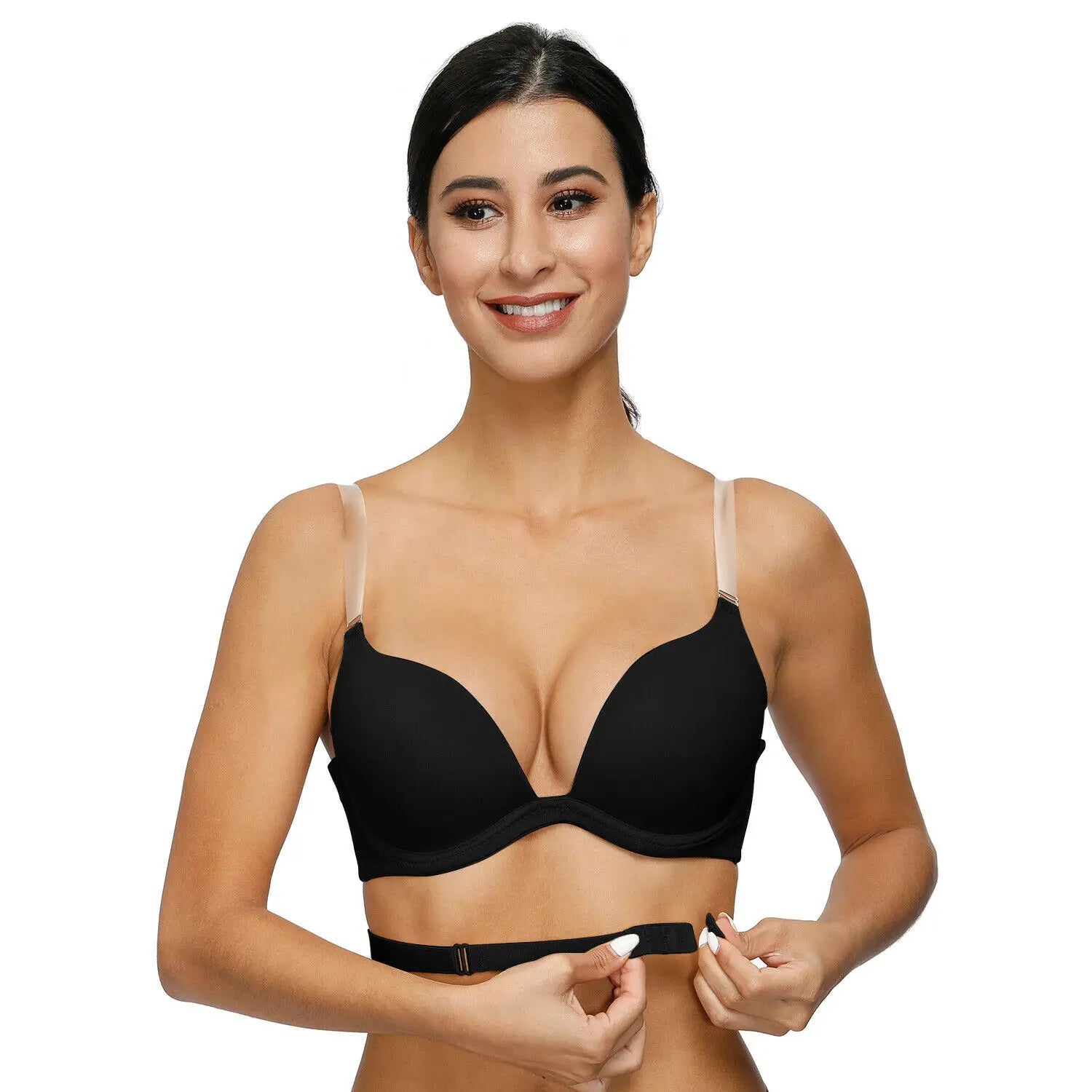 New Sexy Bra For Women Plunge Multiway Underwire Padded Push Up Bras A B C D E 65 70 75 80 85 90 95 100