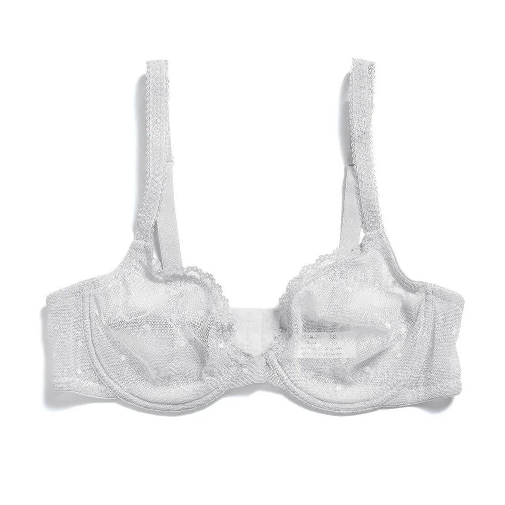 New Sexy Bras Lace Ultra Thin Underwire See Through Plus Size Transparent Bras For Women Lingerie