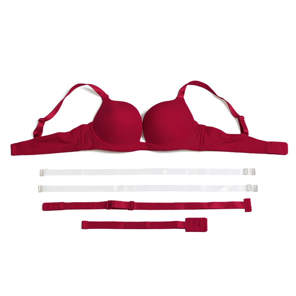 New Sexy Bra For Women Plunge Multiway Underwire Padded Push Up Bras A B C D E 65 70 75 80 85 90 95 100