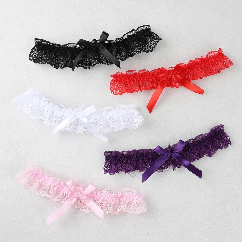 Lingerie Wedding Gift Party Bride Wedding Leg Flower Sexy Lace Elastic Leg Garter Belt With Ribbon Bow Suspender Thigh Harness