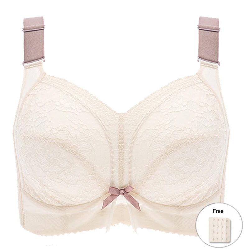 Wireless Lace Bras for Women Full Coverage Underwear Non Padded Minimizer Bra Female Sexy Lingerie 36 38 40 42 C D E F G H I J