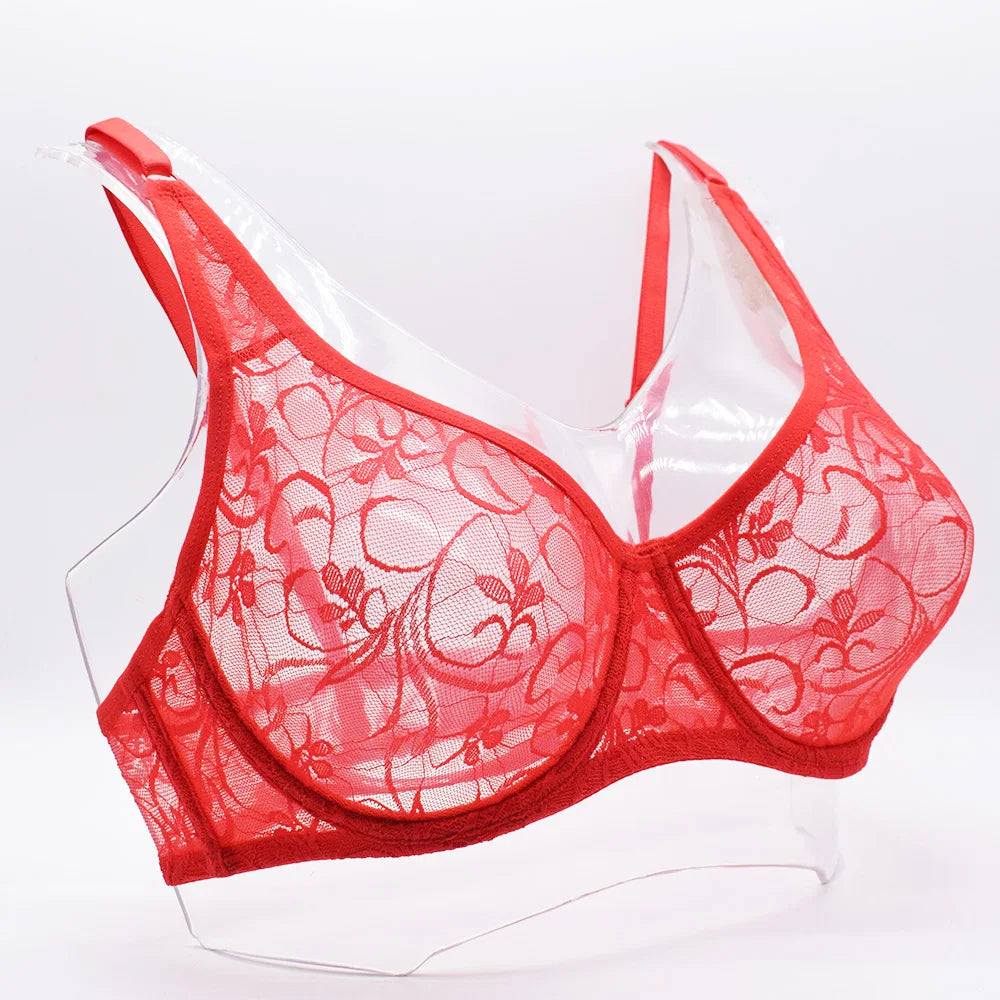 Sexy Womens Bras Unlined Underwire Lace Bra Bralette Unpadded Underwear See Through Lingerie Brassiere BH Top A B C D DD Cup