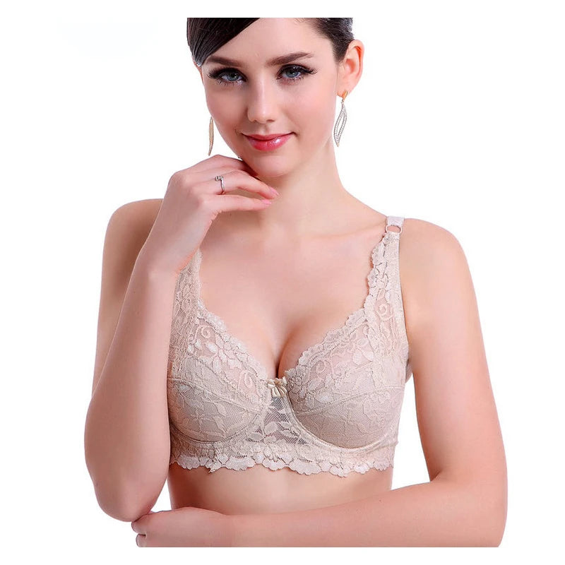 Cotton Bras for Women Lace Floral Sexy push up Cup B C D 105D 105C 105B 100D 100B 95D 95C 95B 90D 90C 85D 85C 80D 80C 80B  C3306