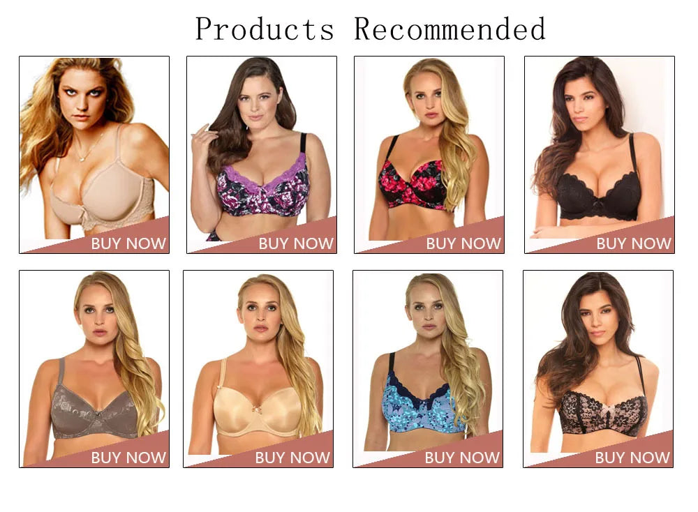 Women's Underwear Full Coverage Bras Plus Size Brassiere Embroidery No-padded  Underwire Bralette  36-46C/D/DD/DDD/E/F/G