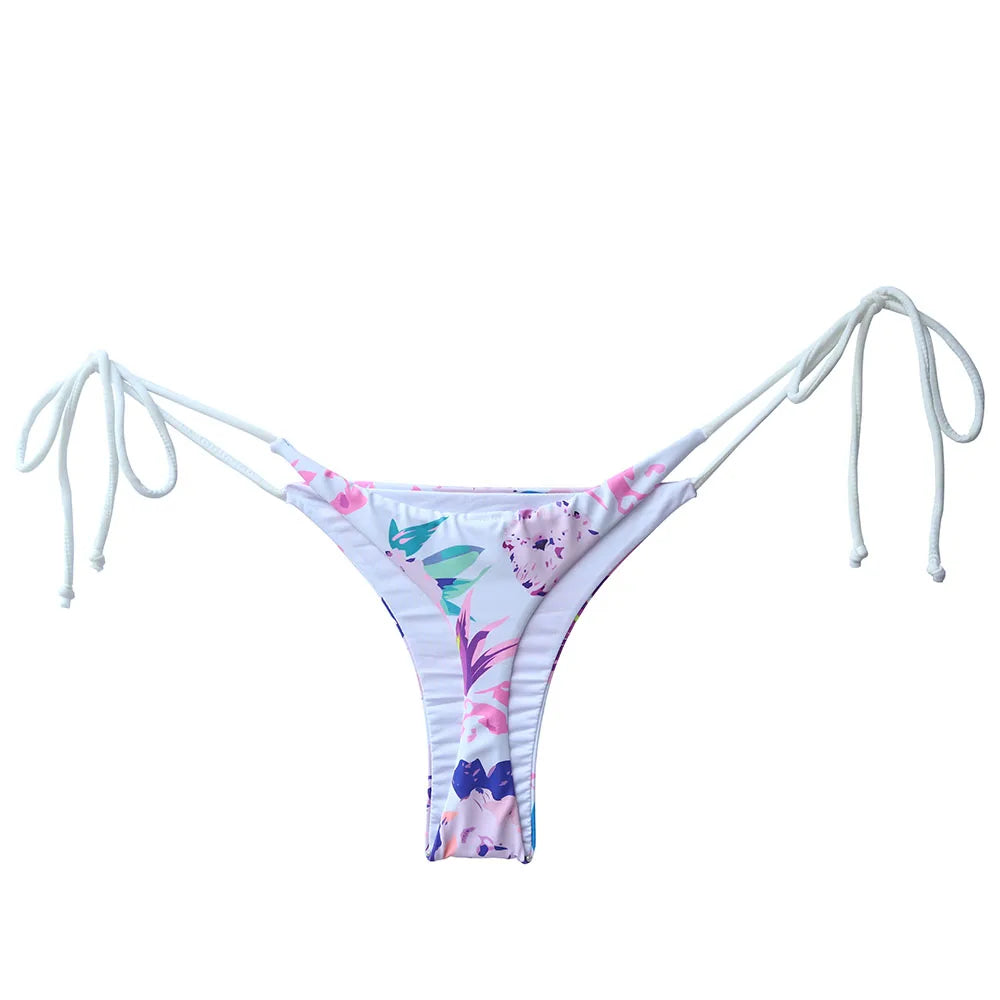 Womens Bikini Bottoms Wholesale Sexy Swimsuit Thong Vintage Swimwear Printing Brazilian Biquini Designer Bikinis T-back Cheeky