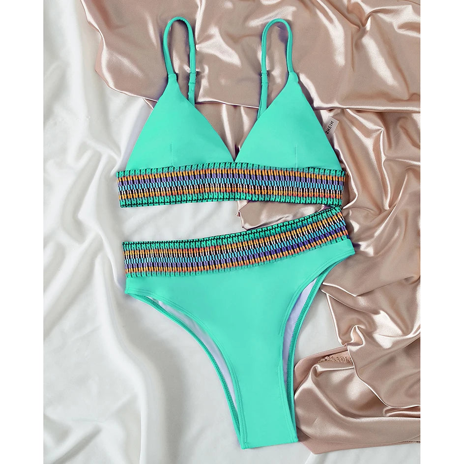 Sexy Bikini 2026 Women Swimwear High Waist Swimsuit Brazilian Bikinis Set 2 Pieces Women Bathing Suit Swim for Summer Beach Wear