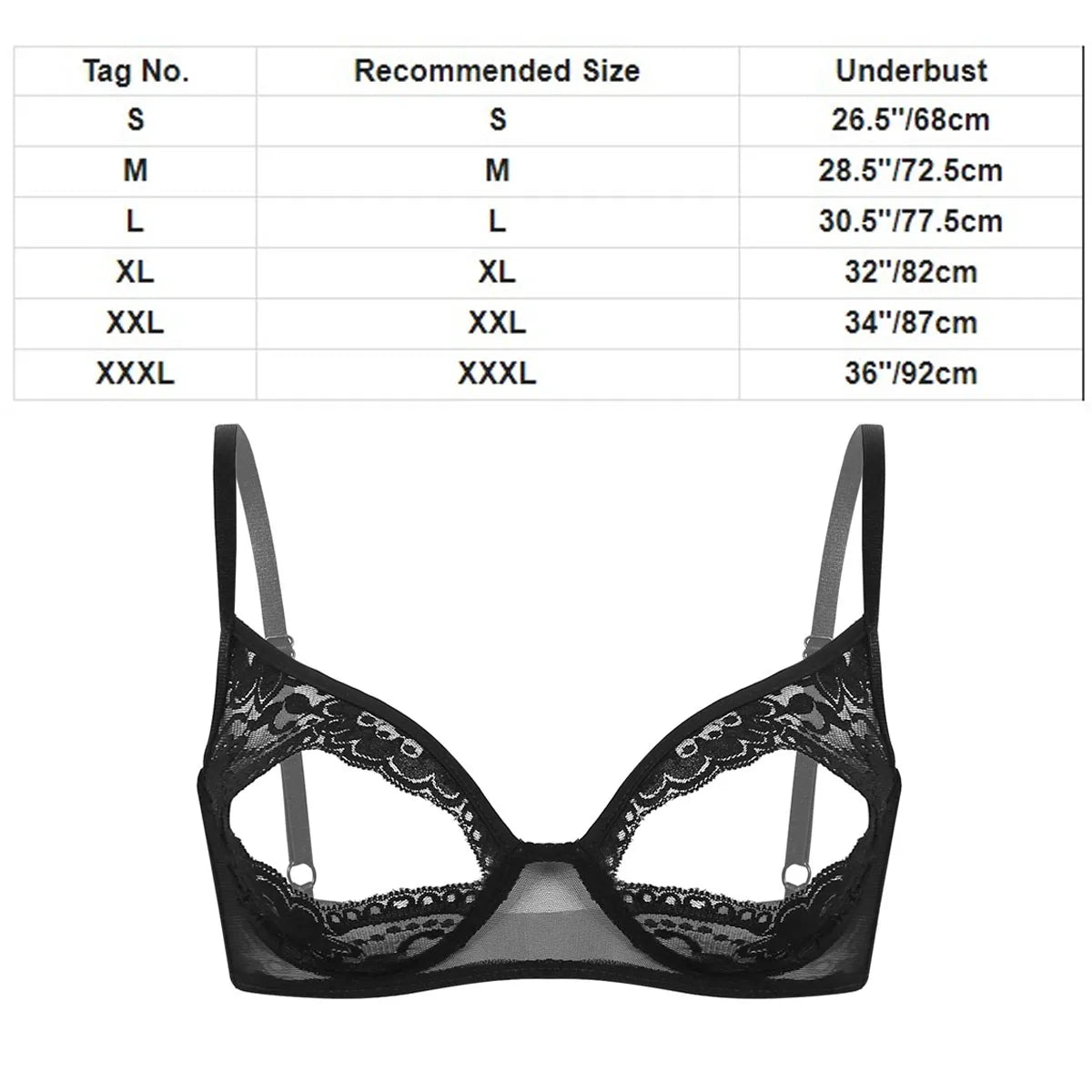 Womens Sheer Mesh Floral Lace Nipple Split Wire-Free Unlined Bikini Bra Triangle Bralette Exotic Open Cups Bras Plus Size