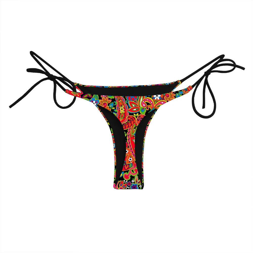 Womens Bikini Bottoms Wholesale Sexy Swimsuit Thong Vintage Swimwear Printing Brazilian Biquini Designer Bikinis T-back Cheeky