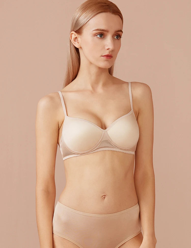 Wireless bra 100% Pure Silk seamless padded bras for women push up bralette bralet bralett Female Underwear Intimates sutyen