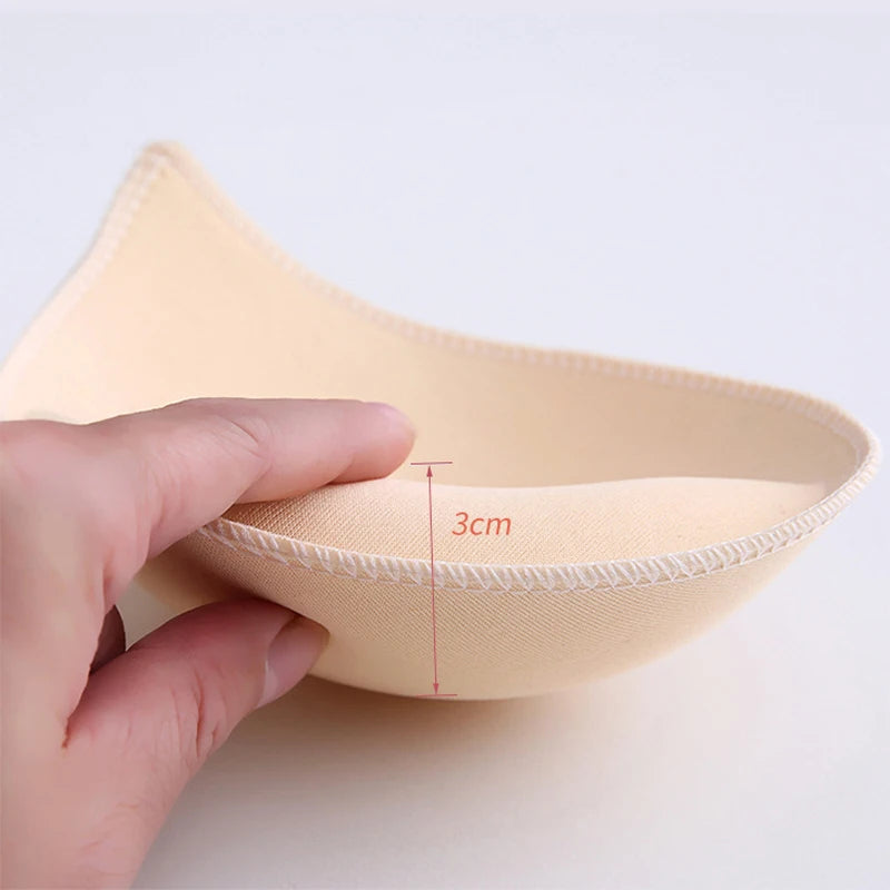 1-3 Pairs Woman Plunge Swimsuit Padded Set Sponge Thick  Foam Push Up Enhancer Chest Cup Bikini Inserts Bra Pad