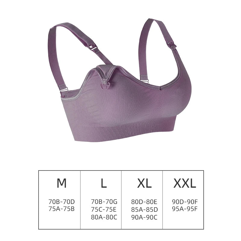 Wireless Maternity Bra Pregnant Women Seamless Prevent Sagging Breastfeeding Bras Push Up Breathable Front Open Nursing Bra Hot