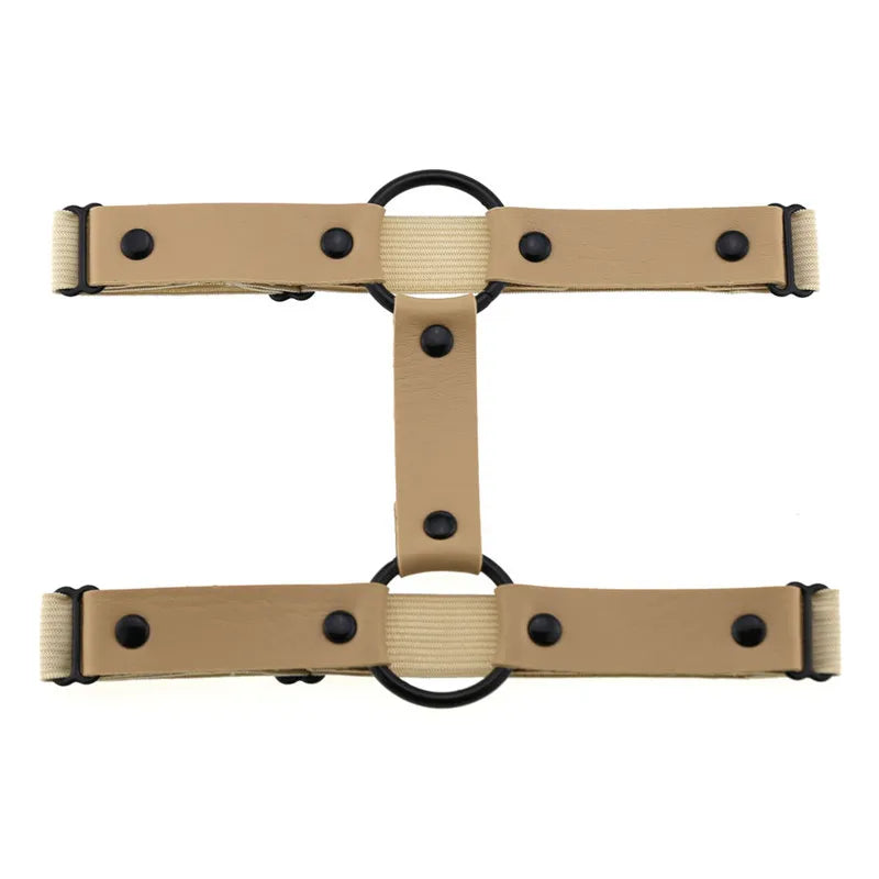 Gothic Punk Round Leather Garter Girl Black Grunge Leg Jewelry Straps Thigh Harness Body Bondage Accessories garter belt