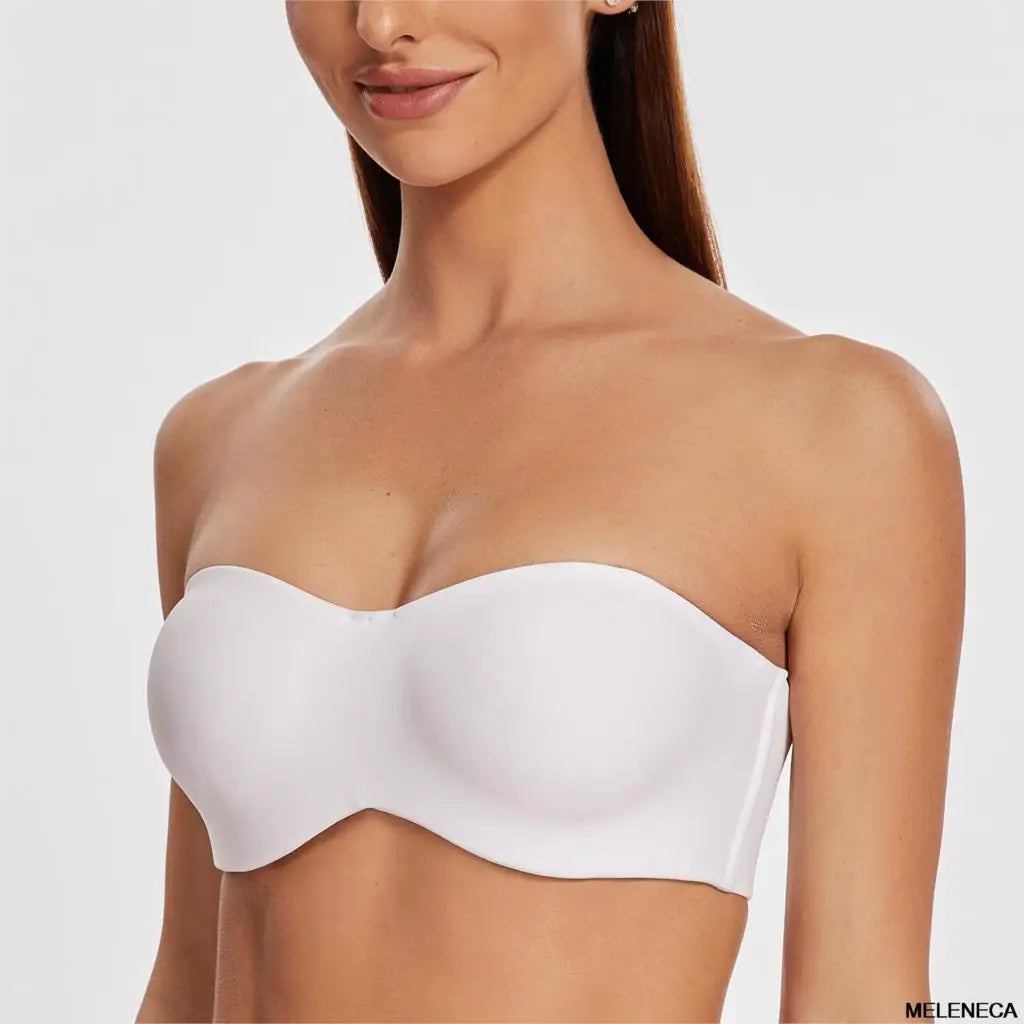 Women's Strapless Bra for Large Bust Minimizer Unlined Bandeau with Underwire