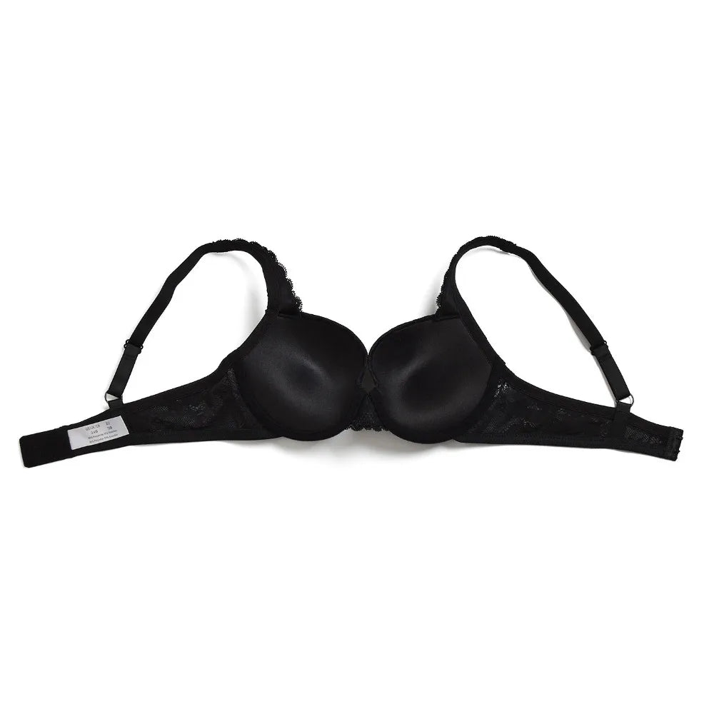 Push Up Women's Bra Sexy Everyday Floral Embroidery Underwire Lace Bralette Plus Size A B C D DD E Cups 70 75 80 85 90 95 100