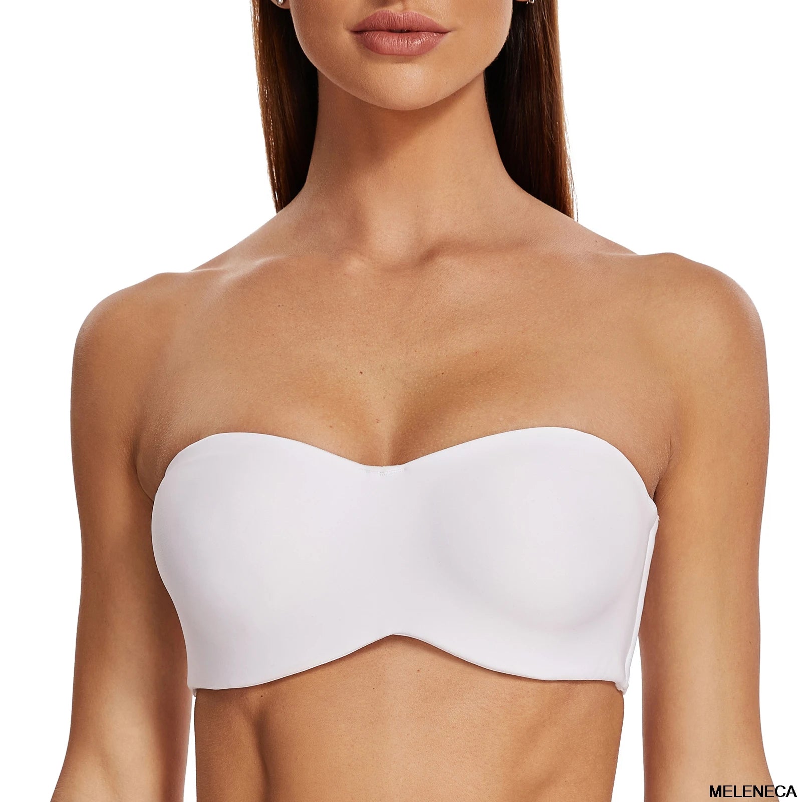 Women's Strapless Bra for Large Bust Minimizer Unlined Bandeau with Underwire