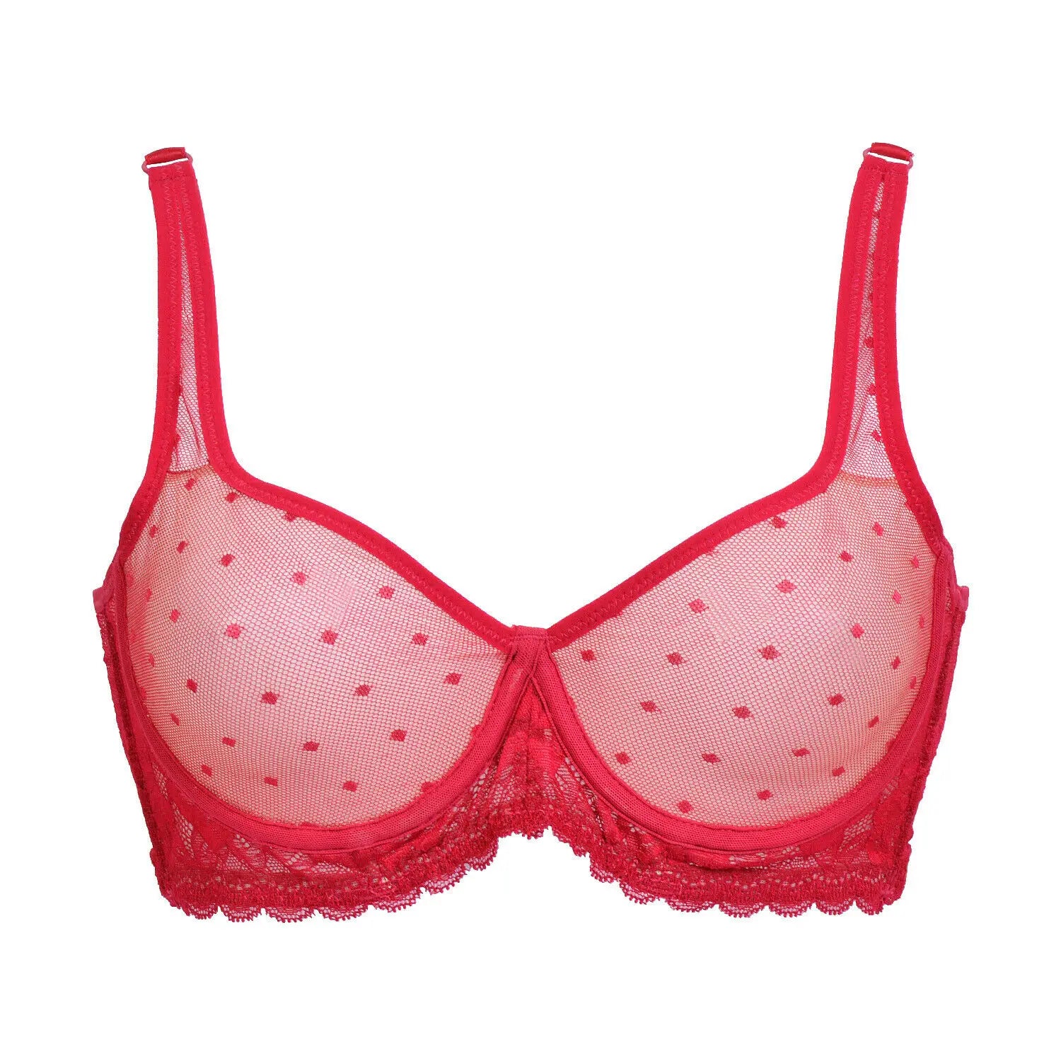 YBCG Nude Bra Unlined Hollow Mesh Lace Lingerie Full Coverage Underwire Bras for Women Plus Size Bralette See Through Underwear